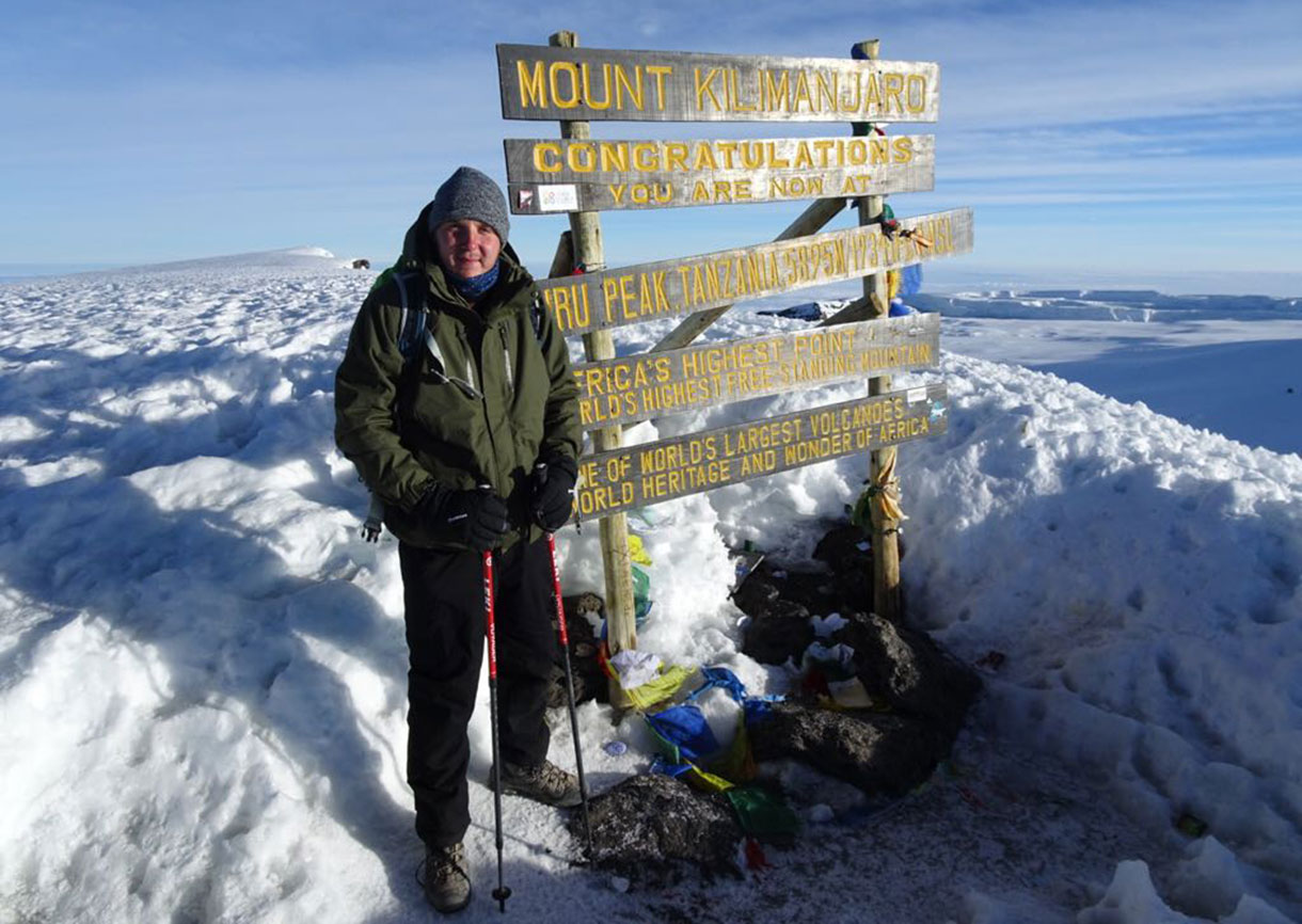Tom up Kilimanjaro